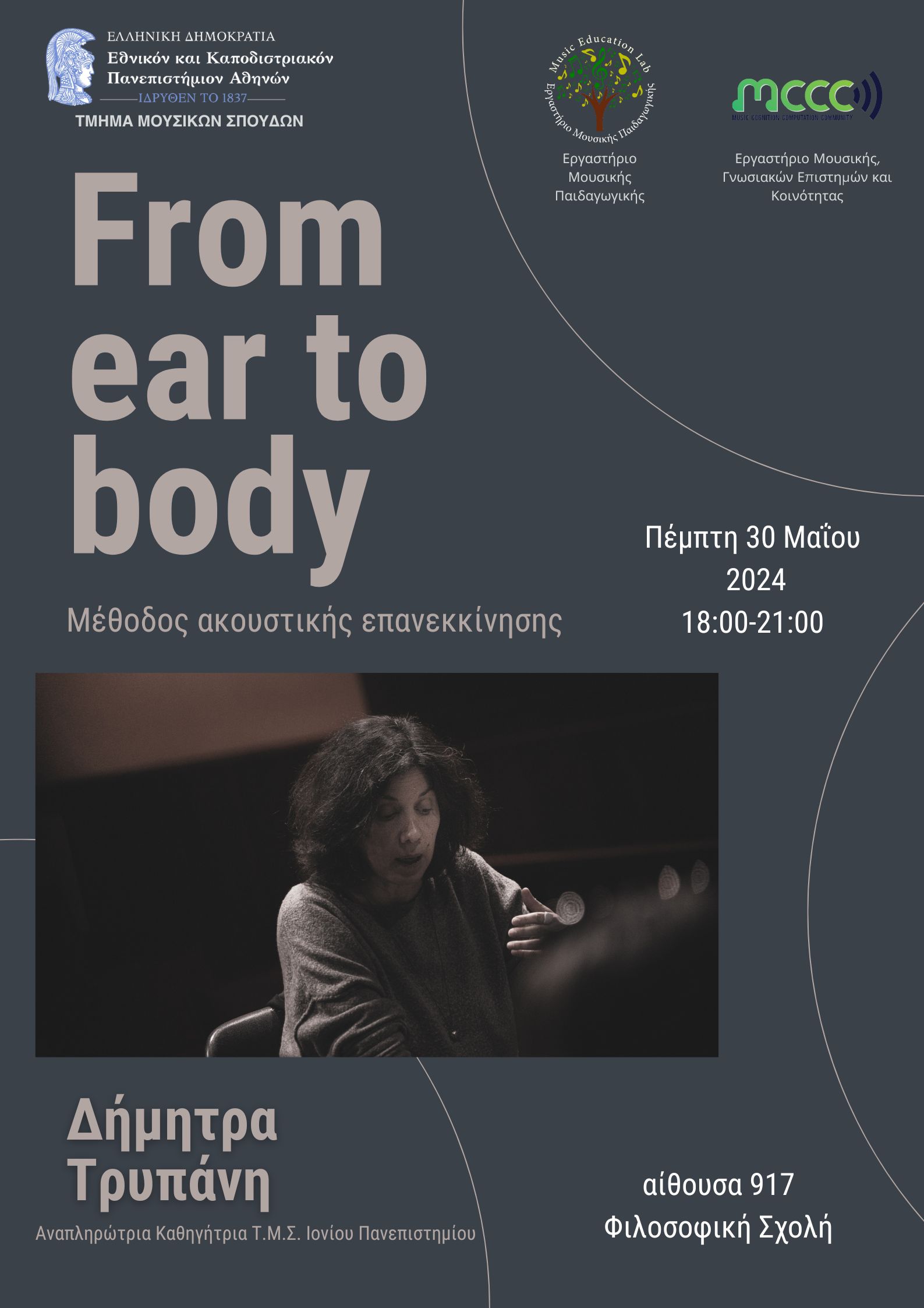 Εργαστήριο με τίτλο: From Ear to Body - Μέθοδος Ακουστικής Επανεκκίνησης